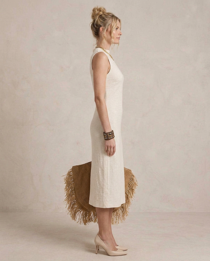 YASSI | Robe midi côtelée | Galerie