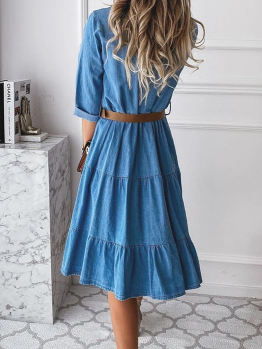 Barbara | Casual Elegant Denim Dress | Atelier