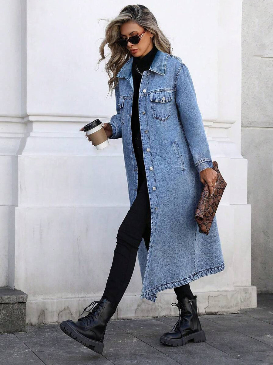Maya | Stylish Long Denim Jacket | Series