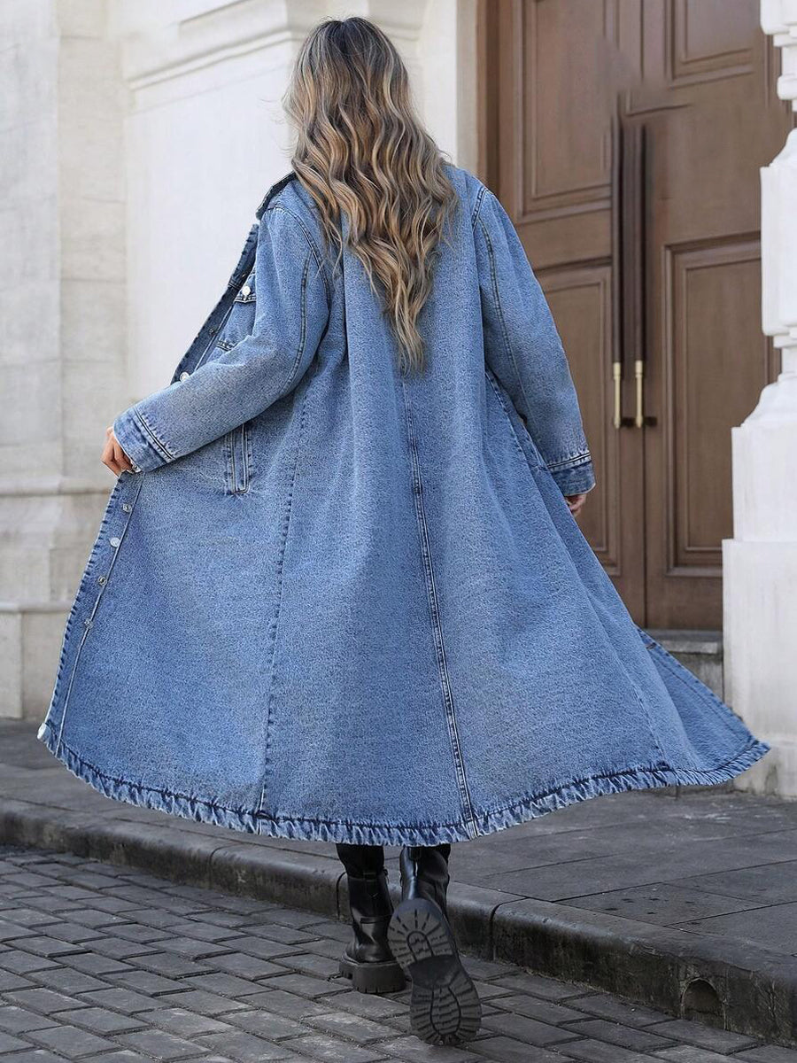 Maya | Stylish Long Denim Jacket | Series