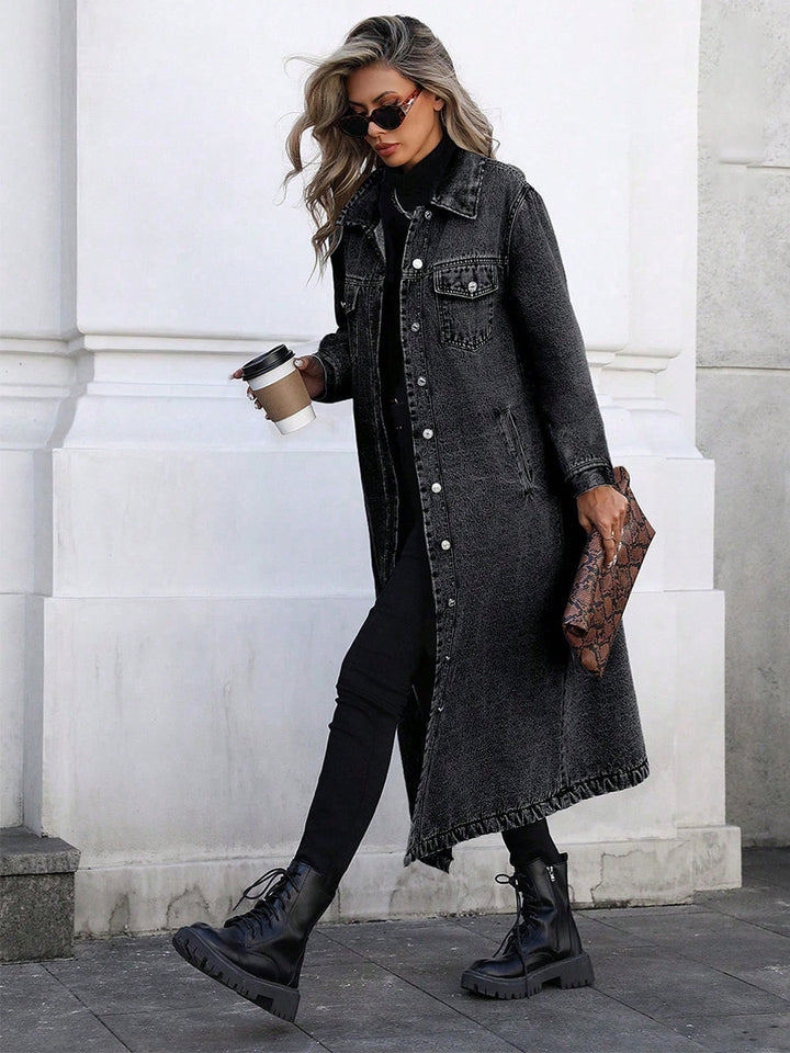 Maya | Stylish Long Denim Jacket | Series