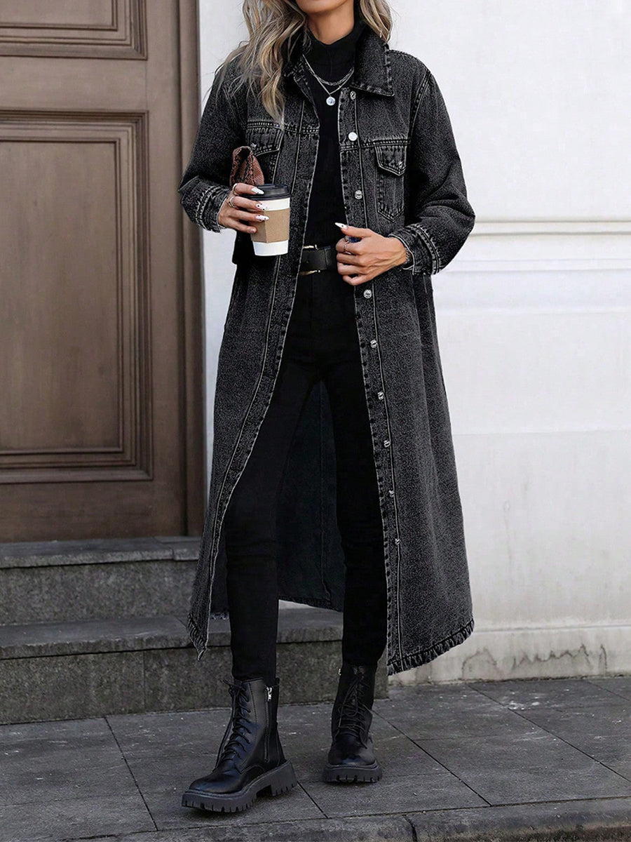 Maya | Stylish Long Denim Jacket | Series