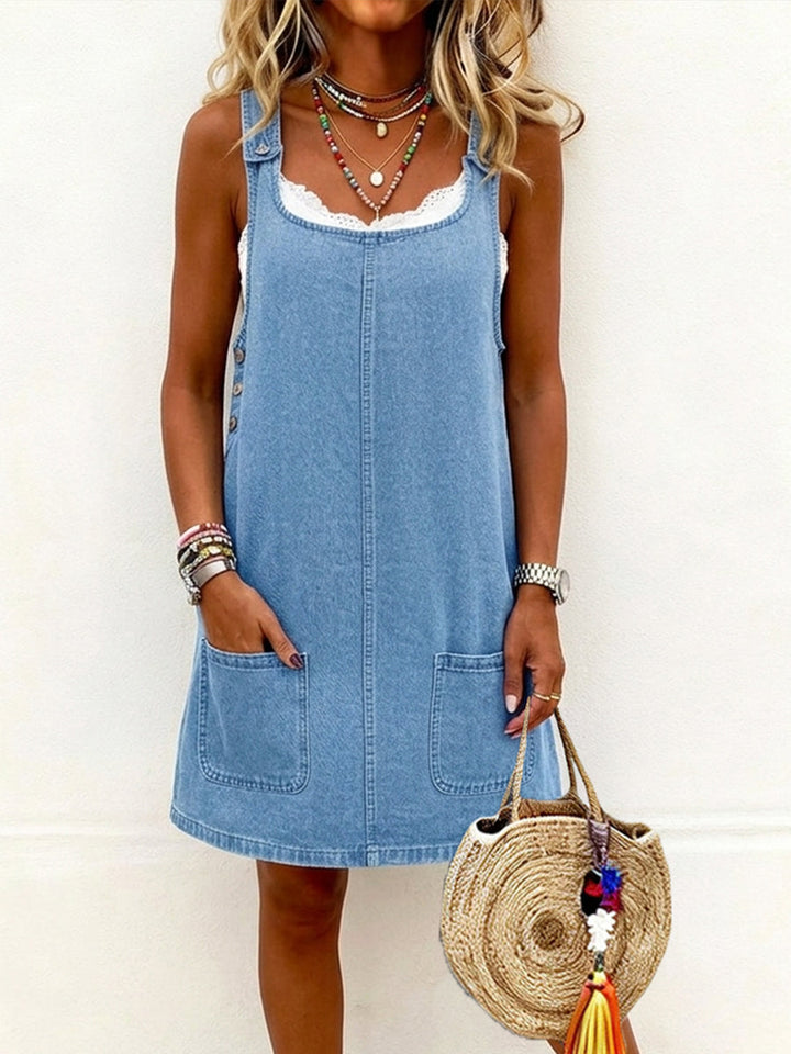 Lisa | Casual Denim Overall Dress | Exclusive