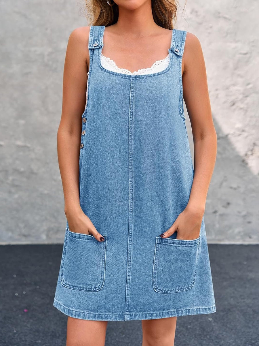 Lisa | Casual Denim Overall Dress | Exclusive