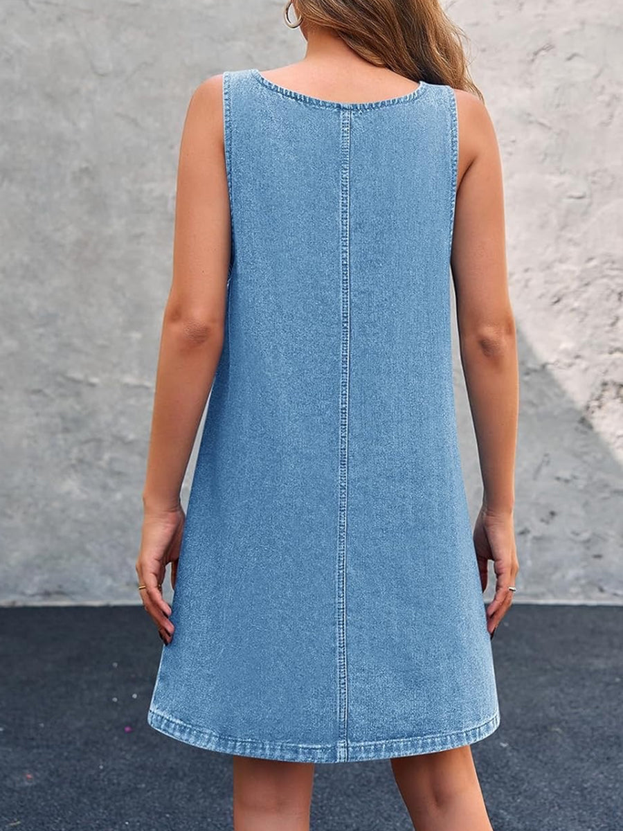 Lisa | Casual Denim Overall Dress | Exclusive