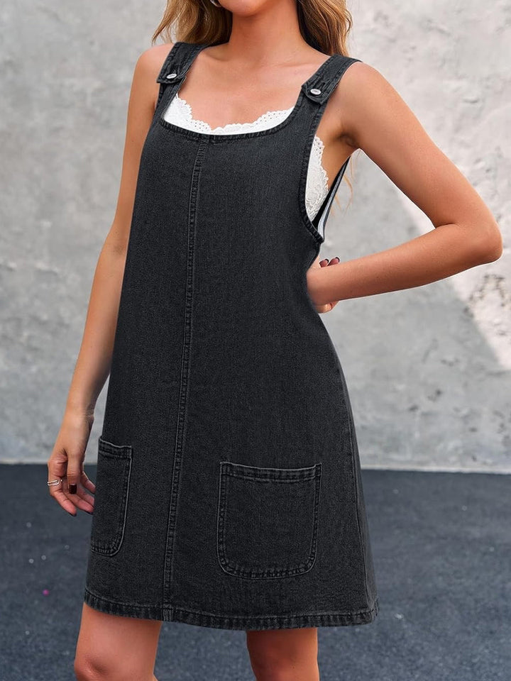 Lisa | Casual Denim Overall Dress | Exclusive