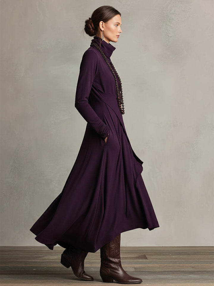 Natalia | Robe Maxi Tricot Asymétrique